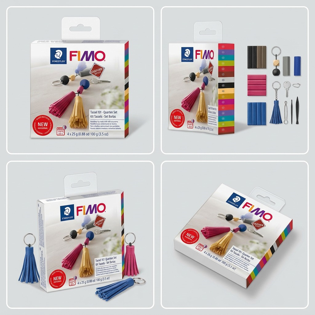 FIMO Leather Effect – Ensemble pour porte-clés à pompon, réf. 8015-DIY2 — vue 5