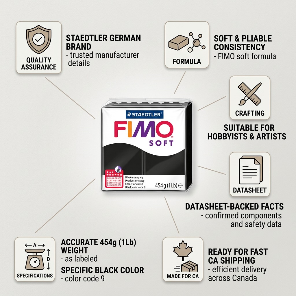 FIMO Soft – Pâte noire 454 g (1 lb), réf. 8021-9-LU — vue 8