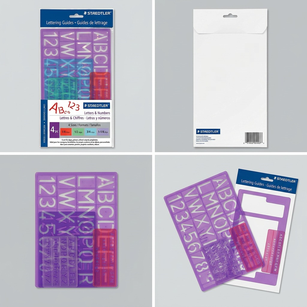 STAEDTLER – Lot de 4 guides de lettrage, réf. 978-45S-02 — vue 5