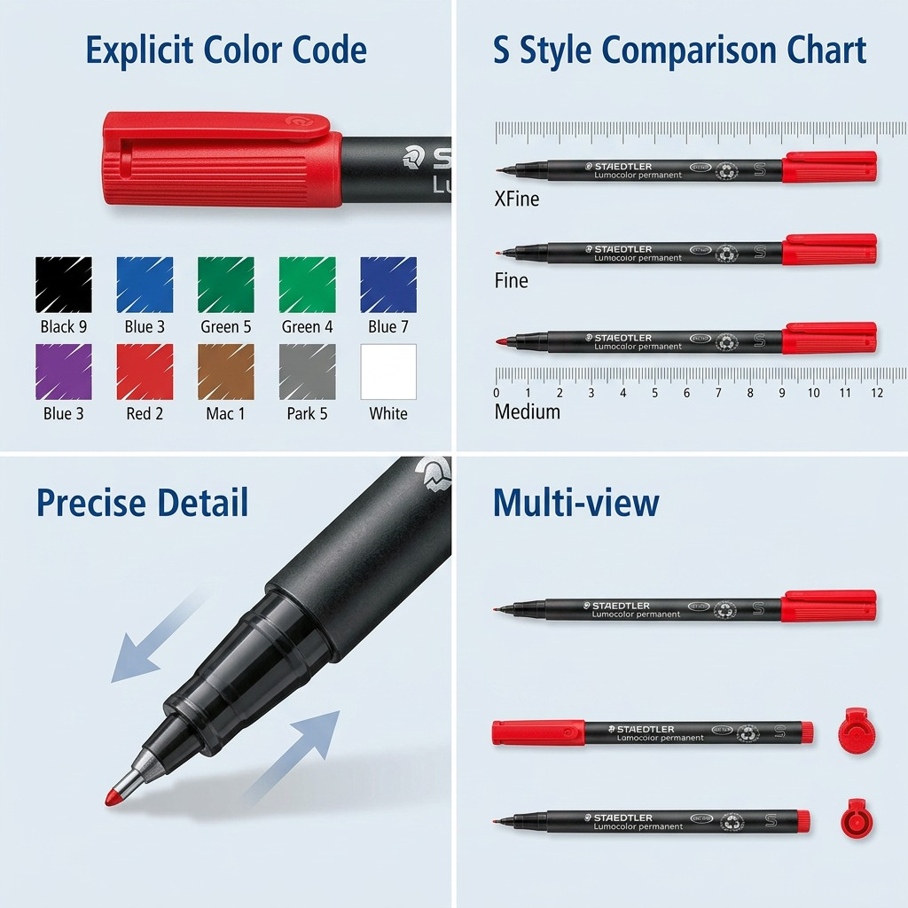STAEDTLER Lumocolor – Marqueur permanent superfin rouge, réf. 313-2-10 — vue du produit 5