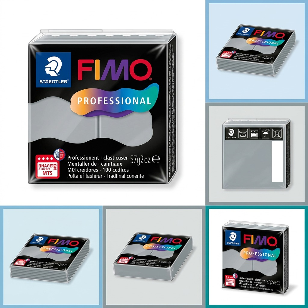 FIMO Professional – Pâte gris dauphin 57 g, réf. 8040-80 — vue 5