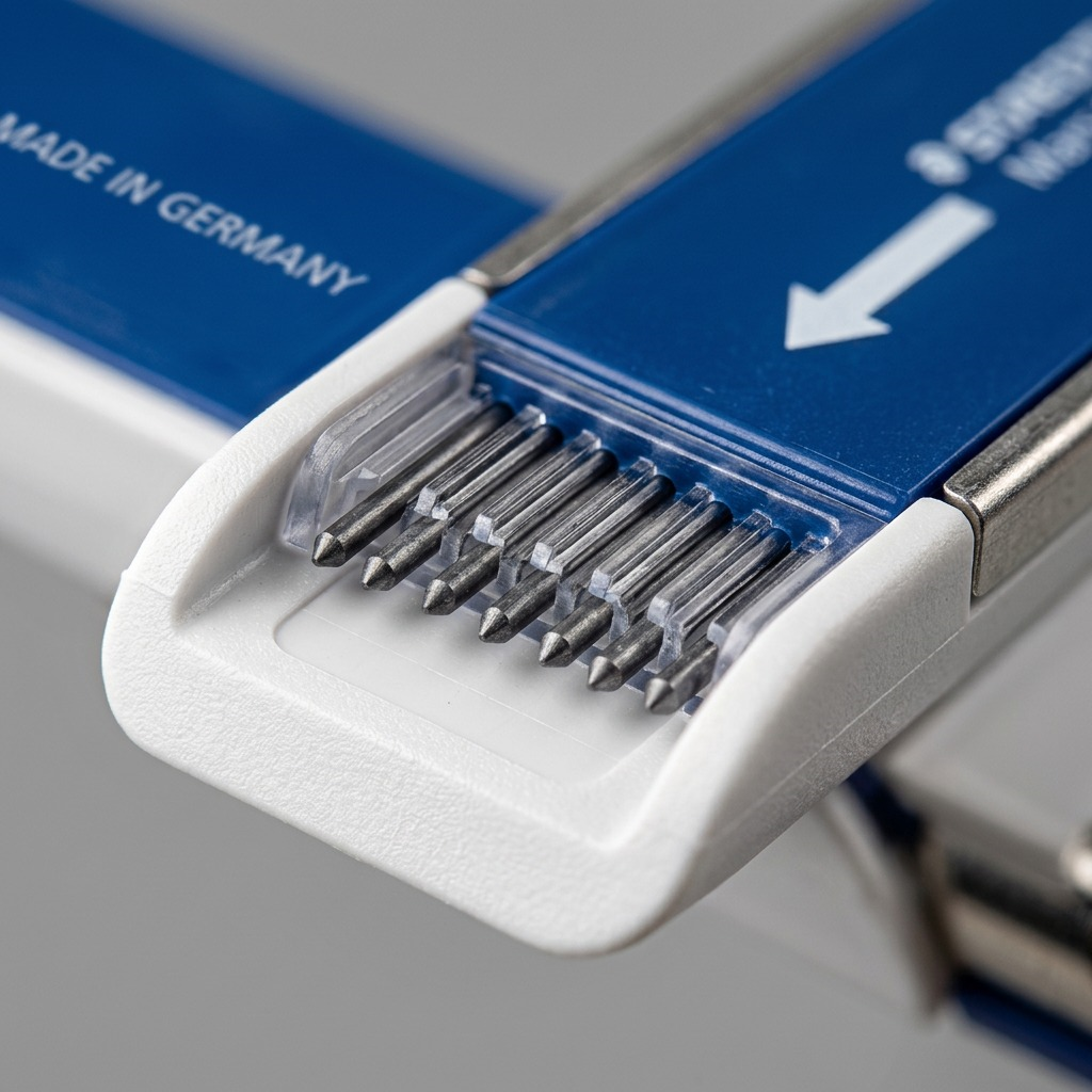 STAEDTLER Mars Carbon – Mines 2 mm 2H, réf. 200-2H-03 — gros plan des détails