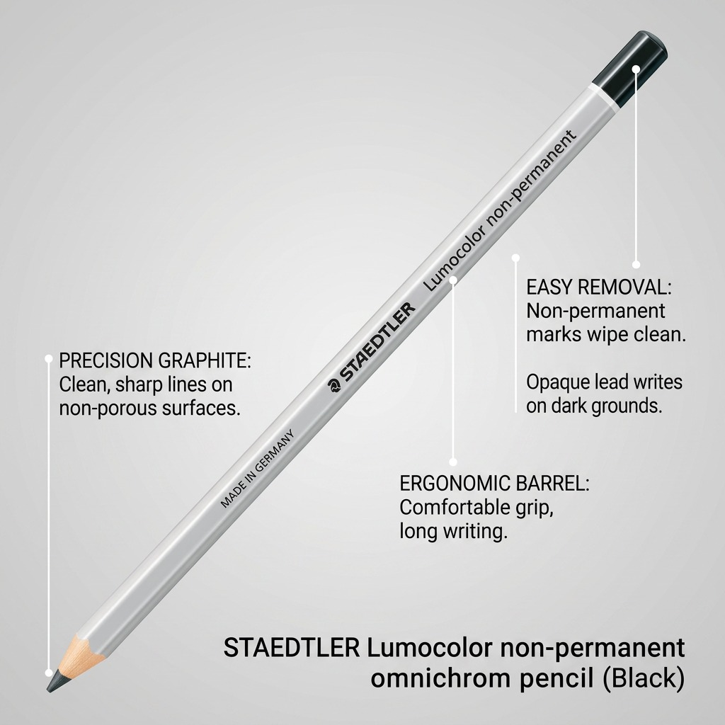 STAEDTLER Omnichrom – Crayon de couleur noir, réf. 108-9-10 — vue du produit 6