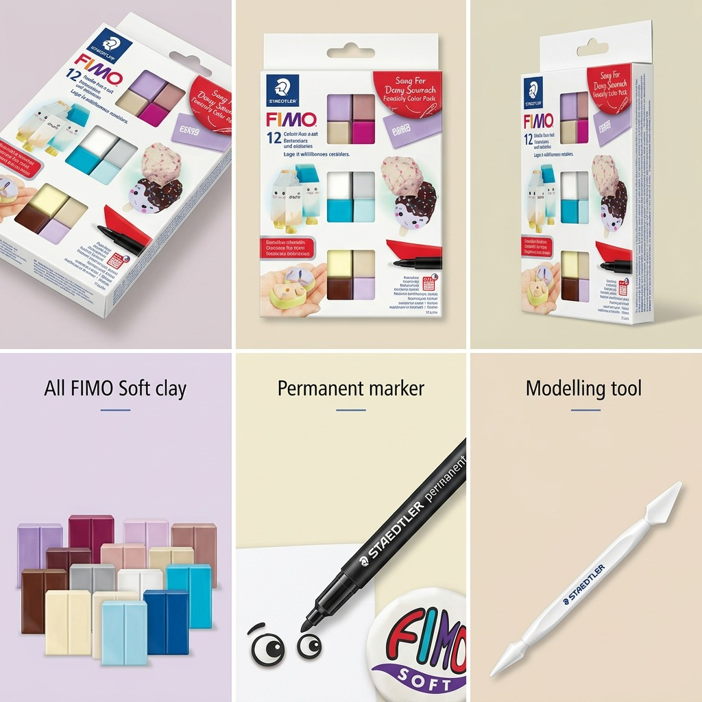 FIMO Soft Foodie Fun (Plaisirs gourmands) – Coffret 12 couleurs avec marqueur et outil de modelage, réf. 8023-C14-F — vue 5