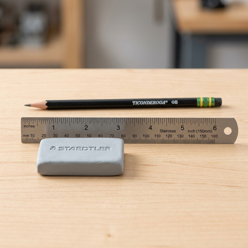 A crisp, high-resolution product photography shot of the STAEDTLER Art Eraser 5427-06 in its distinct packaging, centered on a pure white background with soft, clean shadows.