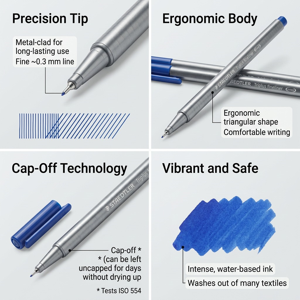 STAEDTLER triplus fineliner – Fineliner bleu 0, réf. 334-3-A7 — vue du produit 6