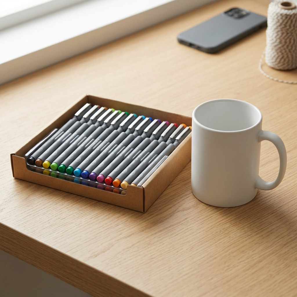 A high-resolution ecommerce hero shot of the STAEDTLER 371-C24 Pigment Arts Brush set of 24.