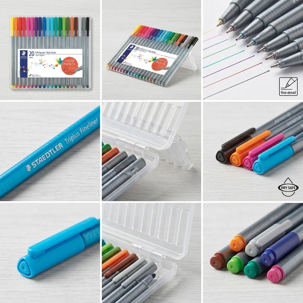 STAEDTLER triplus fineliner – Lot de 20 fineliners 0,3 mm, réf. 334-SB20A610 — détail du produit