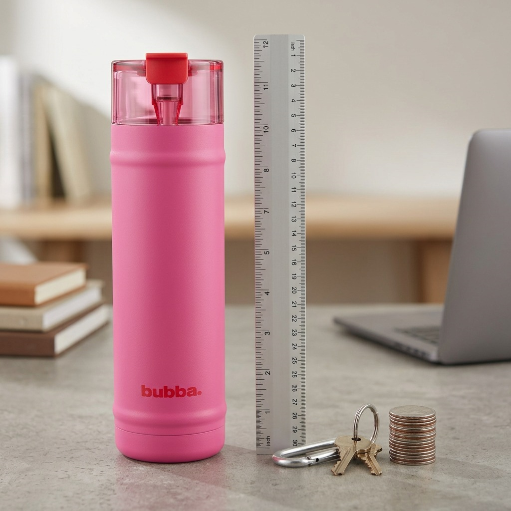 A pure high-resolution hero shot of the bubba 2231368 DualSip 24 oz Water Bottle in Flora Aura on a pure white background.