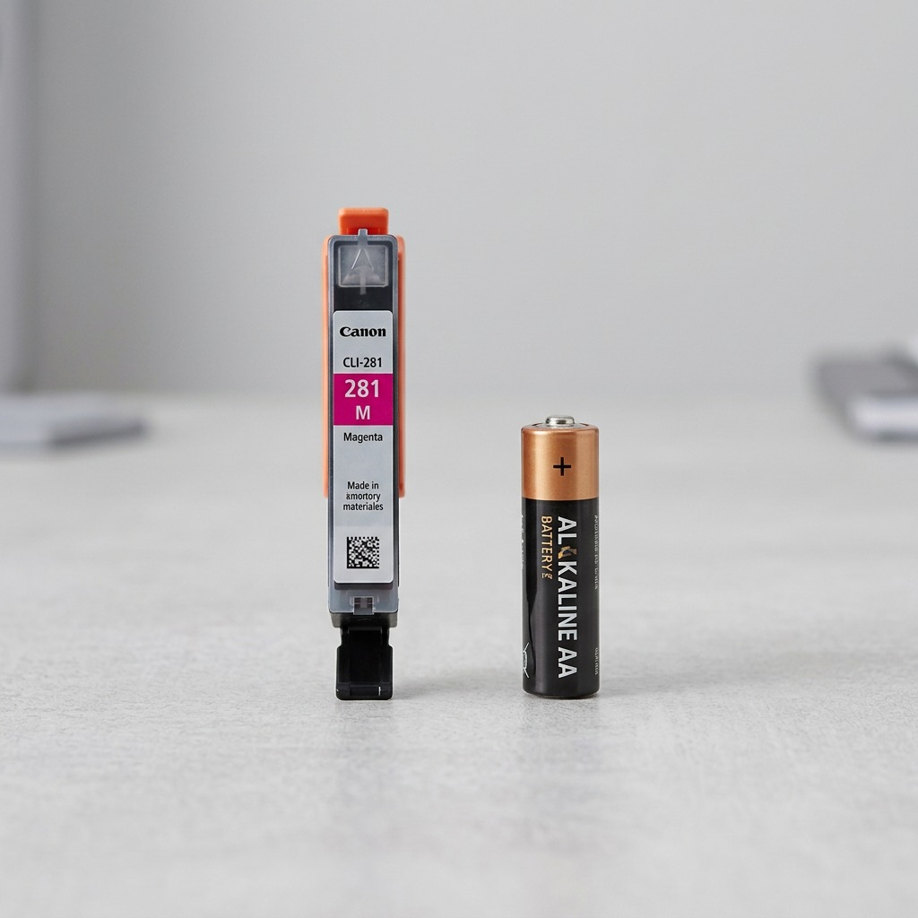 High-resolution hero shot of the Canon CLI-281 Magenta ink cartridge.