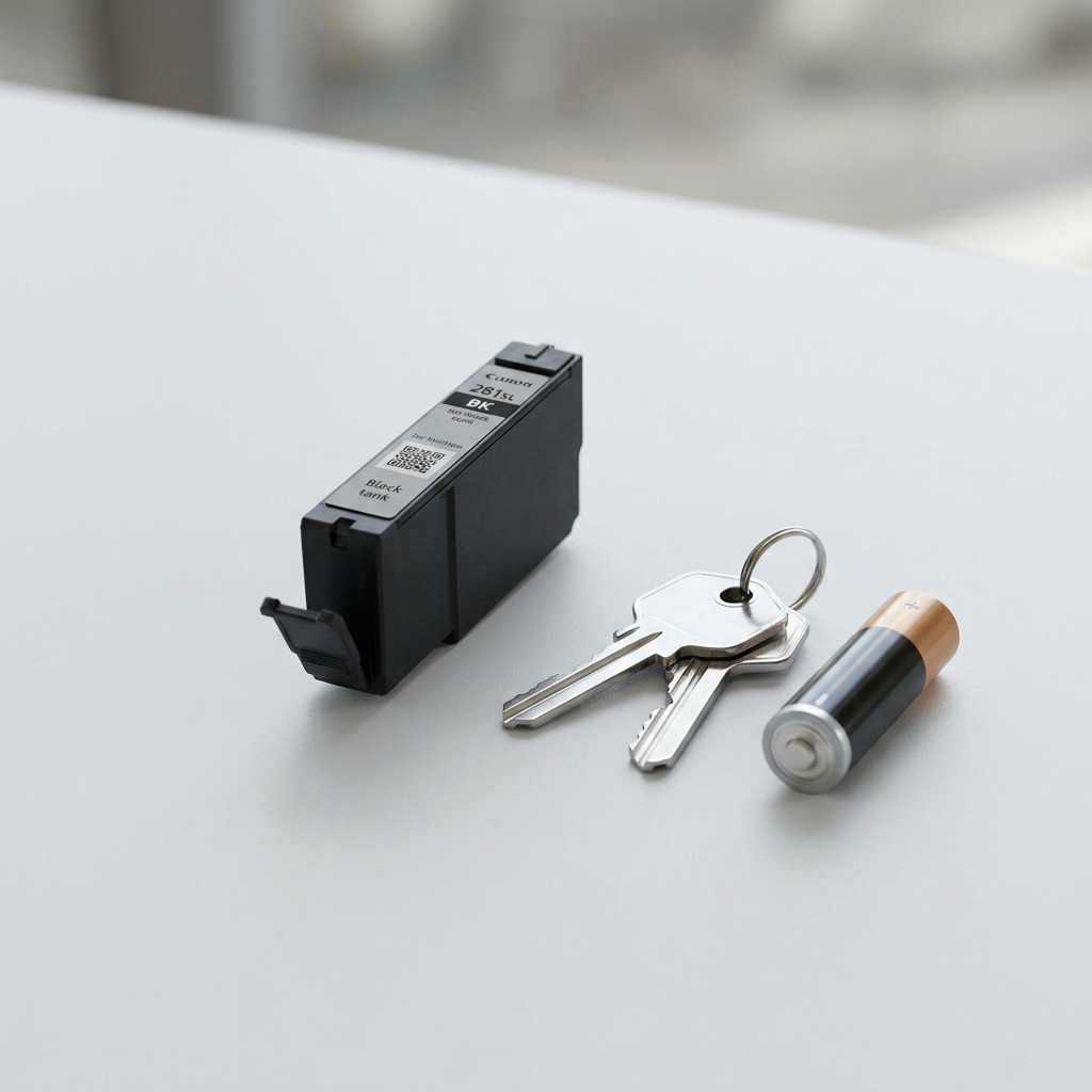 A crisp, high-resolution hero shot of the Canon CLI-281XL Black ink cartridge, centered on a pure white background. The shot captures the cartridge from an angled front perspective, showcasing its physical features and labeling in sharp detail.