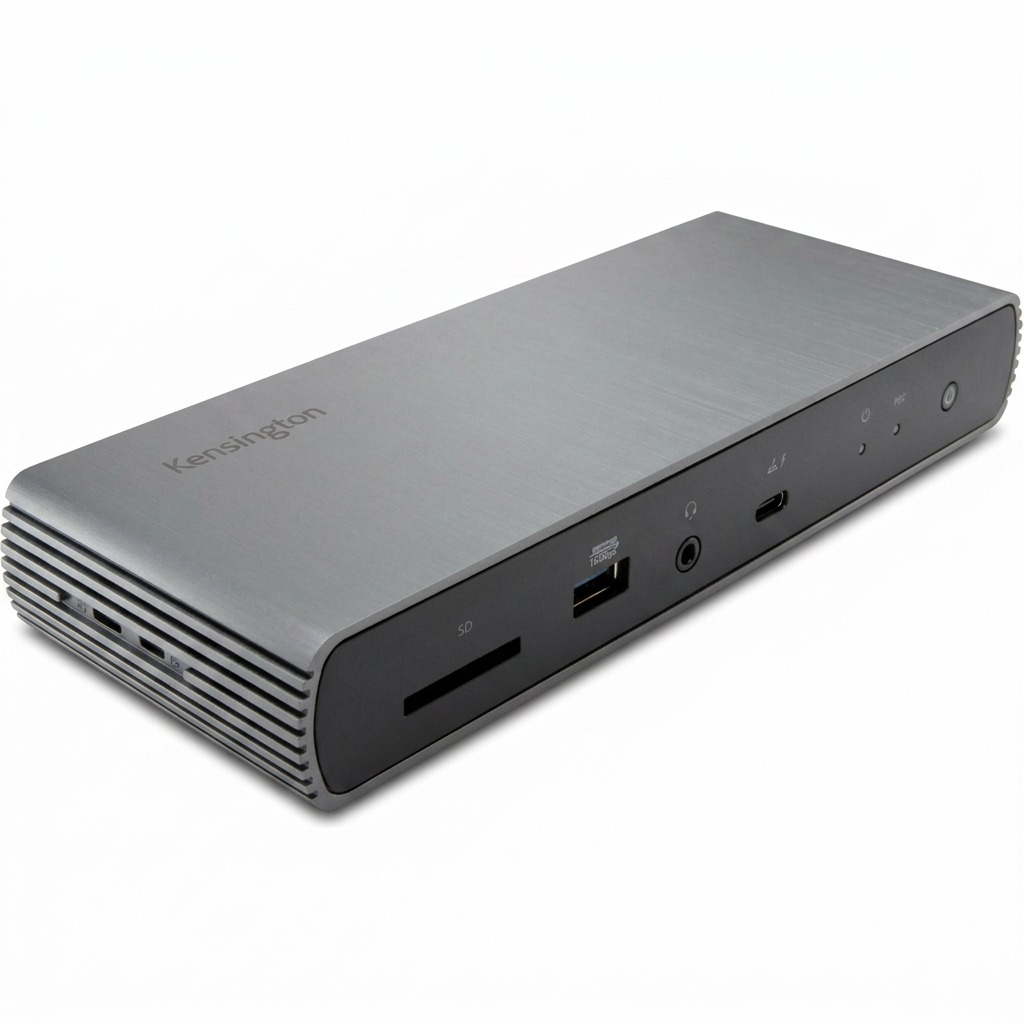 Kensington SD5700T Thunderbolt 4 Dock 4K - High-resolution hero shot on white