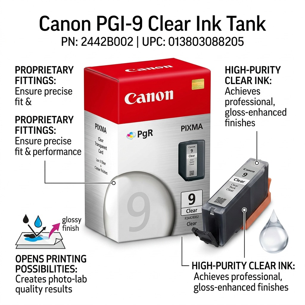 Canon PGI-9 Clear – Cartouche d’encre transparente – 2442B002
