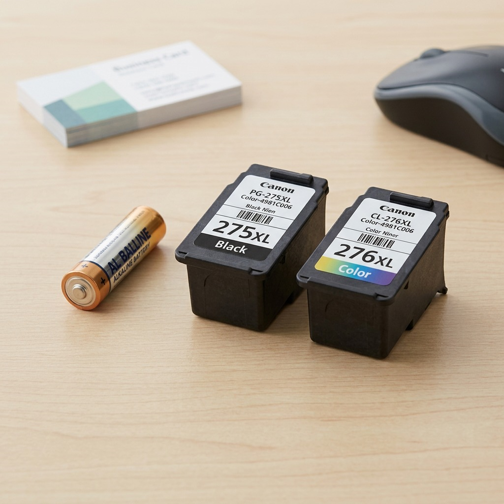 A high-resolution, centered view of Canon PG-275XL and CL-276XL ink cartridges on a pure white background.