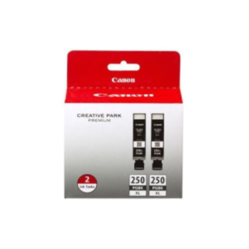 Canon PGI-250XL PGBK – Paquet double de cartouches d’encre noire haute capacité – 6432B010