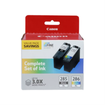 Canon PG-285XL / CL-286XL – Ensemble de cartouches d’encre noire et couleur haute capacité – 6196C006