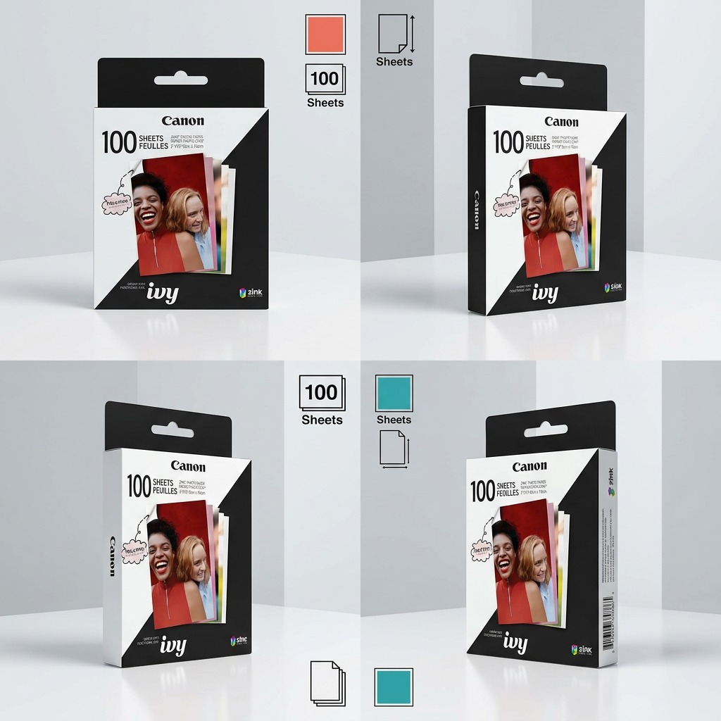 Canon ZINK – Papier photo 2 x 3 po, paquet de 100 feuilles – 6135C001