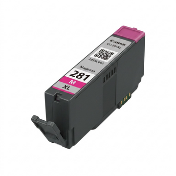Représentation en trois dimensions de la cartouche d’encre magenta Canon CLI-281XL.