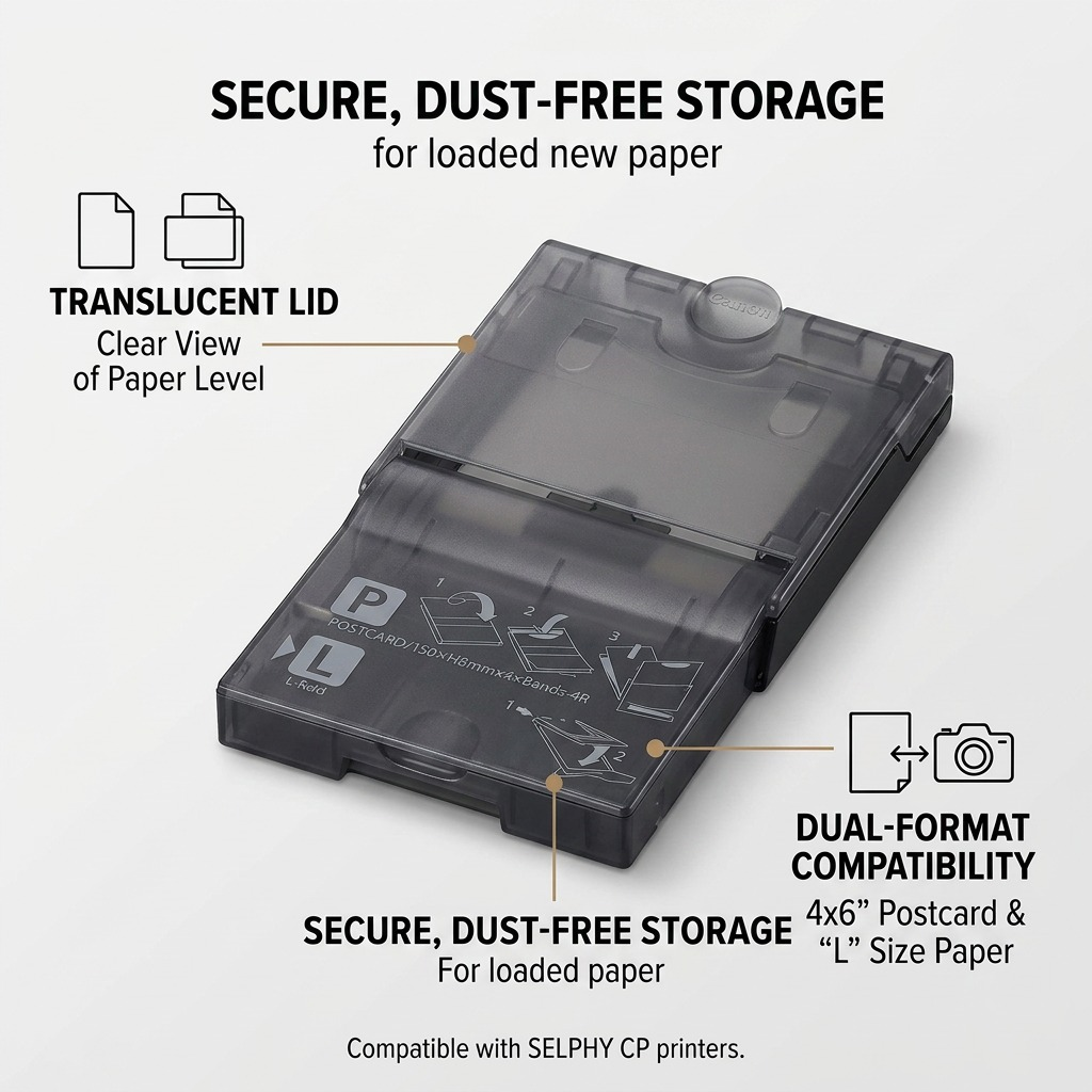 A crisp high-resolution Canon PCPL-CP400 paper cassette hero shot on a white background.