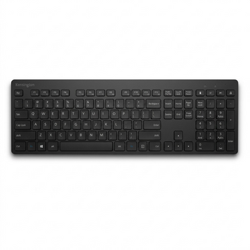 Kensington Advance Fit Slim wireless keyboard in black with a low-profile design and scissor keys.