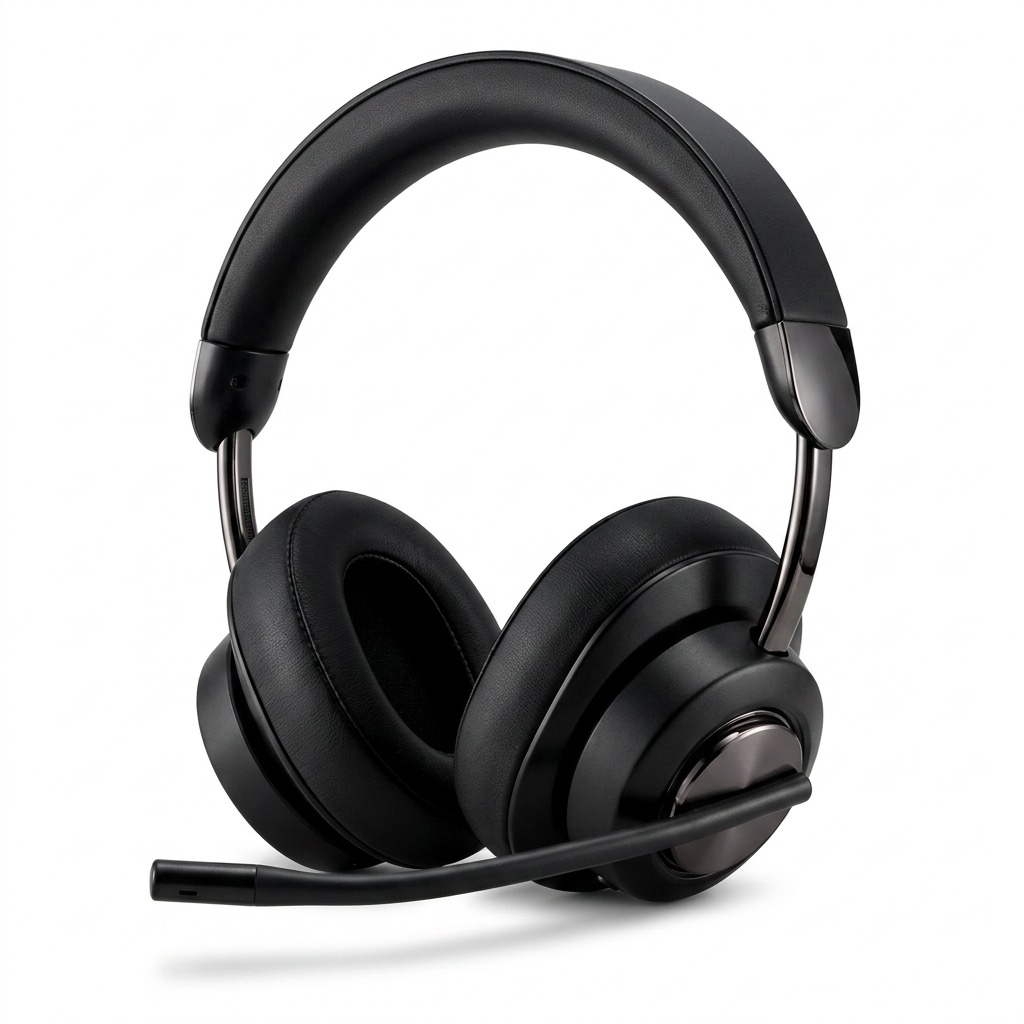High-resolution ecommerce portrait of the Kensington H3000 Bluetooth Over-Ear Headset on white.