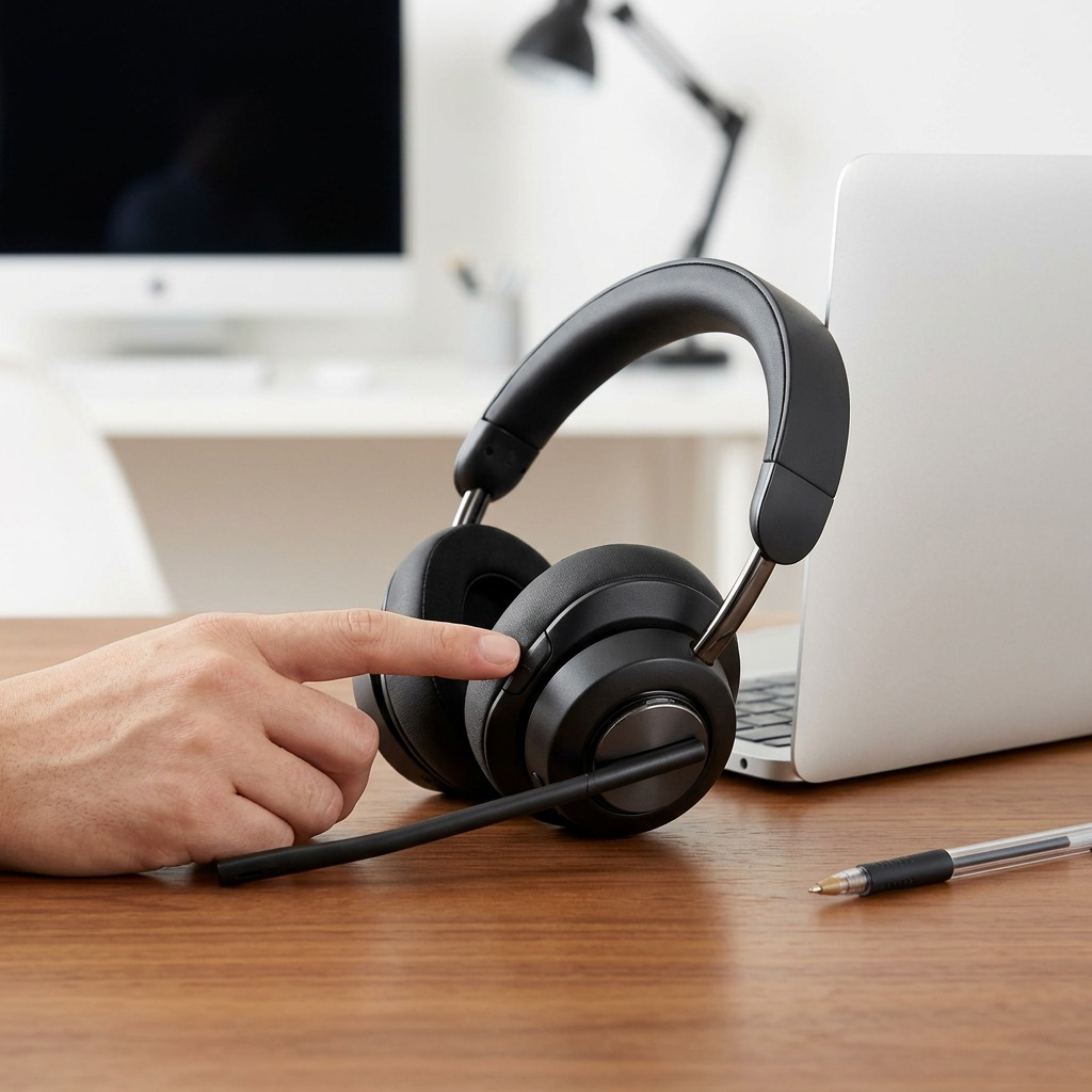 High-resolution ecommerce portrait of the Kensington H3000 Bluetooth Over-Ear Headset on white.