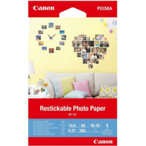 Canon RP-101 – Papier photo 4 x 6 po, paquet de 5 – 3635C002