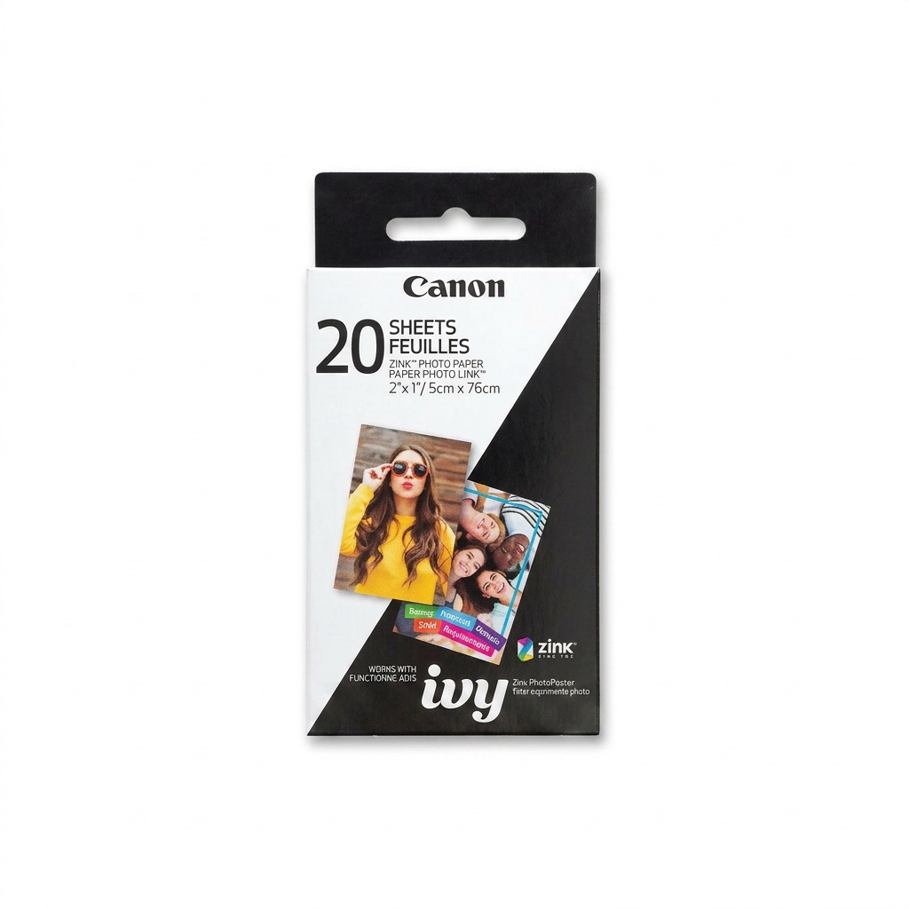 Canon ZINK – Papier photo 2 x 3 po, paquet de 20 feuilles – 3214C001