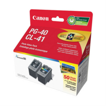 Canon PG-40 / CL-41 – Ensemble d’encre avec 50 feuilles de papier photo – 0615B010