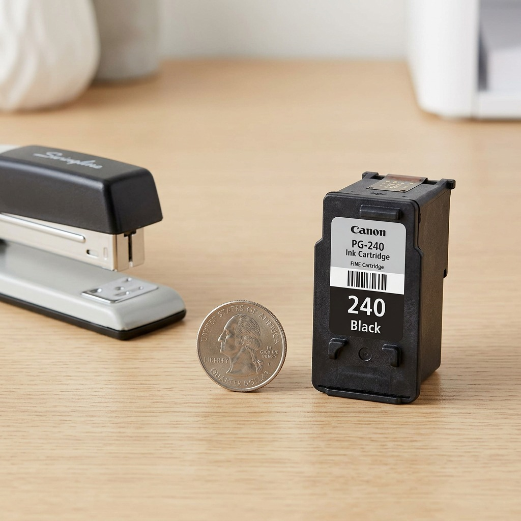 A high-resolution, centered view of a Canon PG-240 Black Ink Cartridge.
