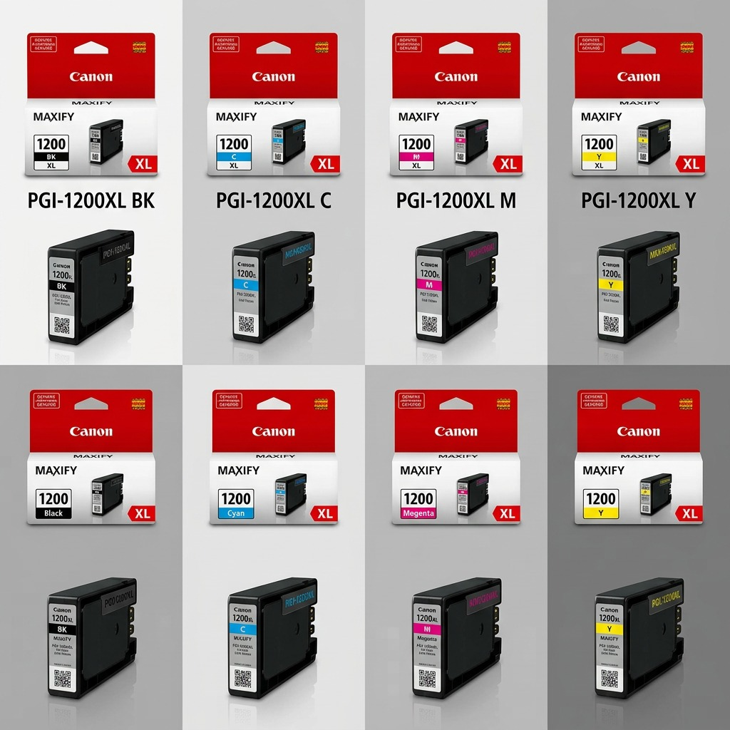 A high-resolution, centered view of the Canon PGI-1200XL Yellow ink tank.