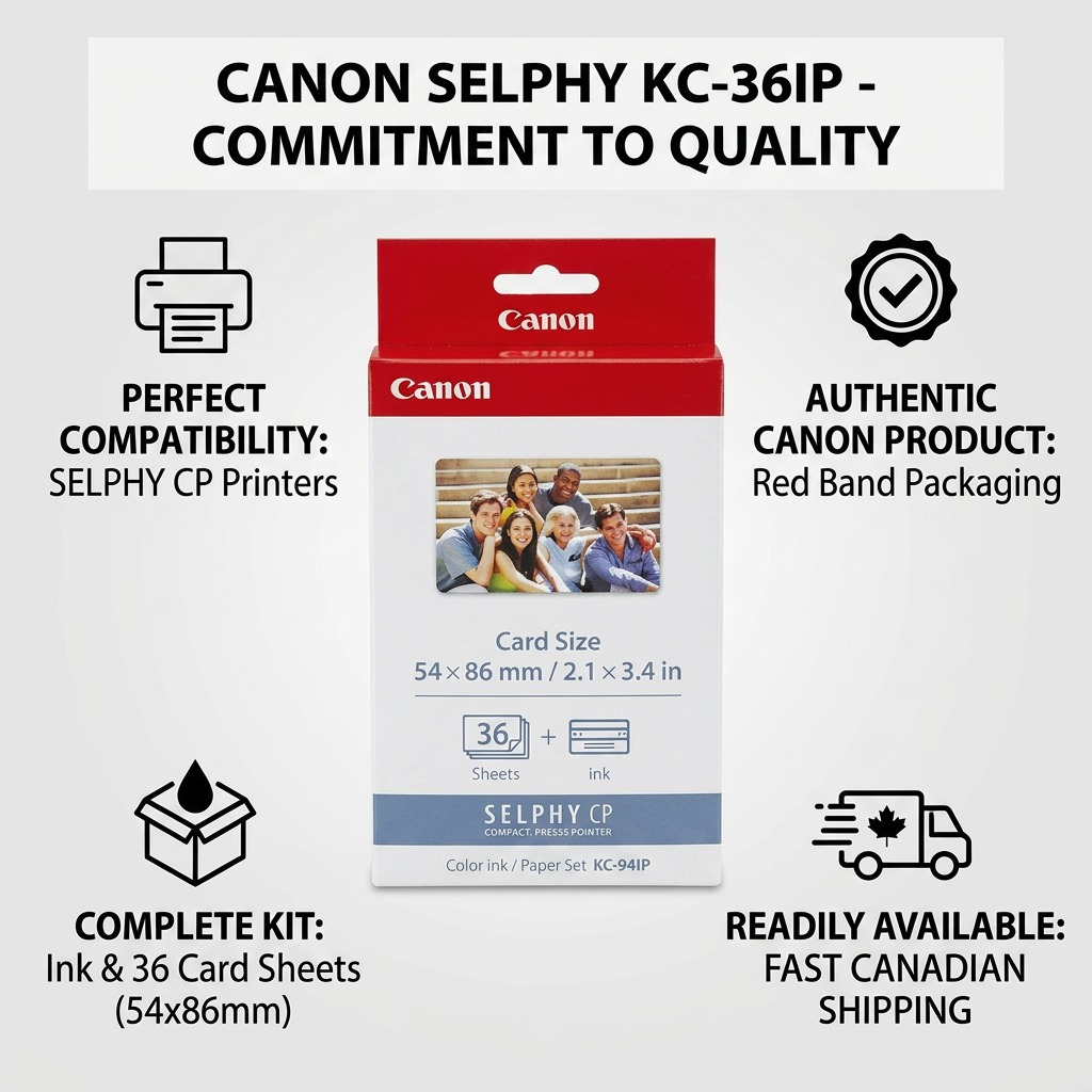 Canon KC-36IP – Ensemble encre et papier format carte – 7739A001