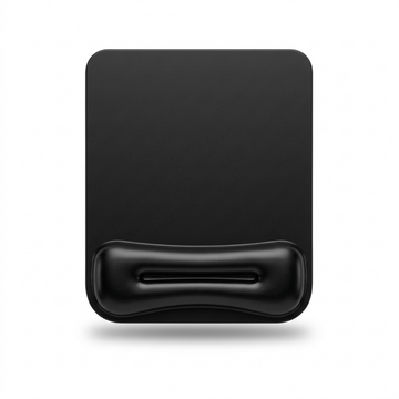 Black Kensington Duo Gel Mouse Pad with ergonomic wrist rest and cooling ventilation channel.