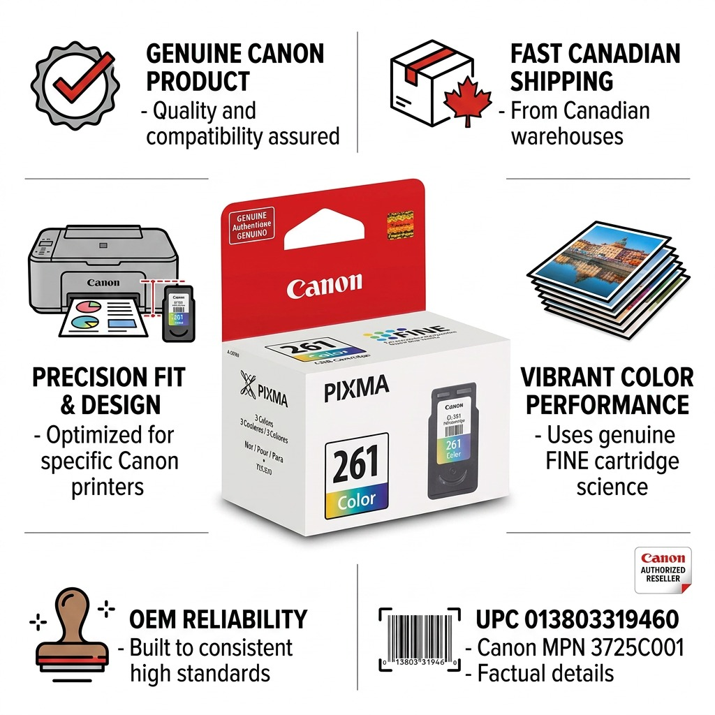 Canon CL-261 – Cartouche d’encre couleur – 3725C001