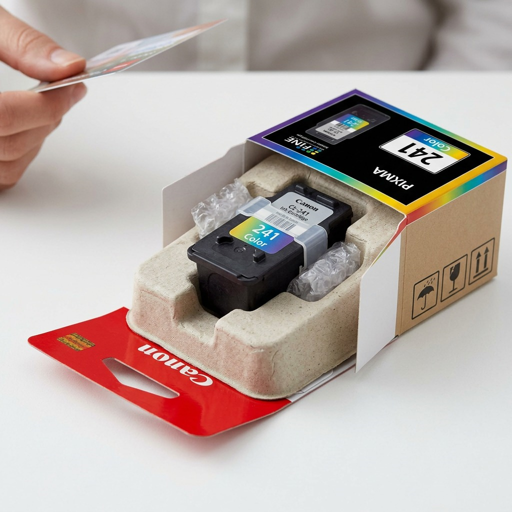 A high-resolution, centered view of the Canon CL-241 Color Ink Cartridge on white background.