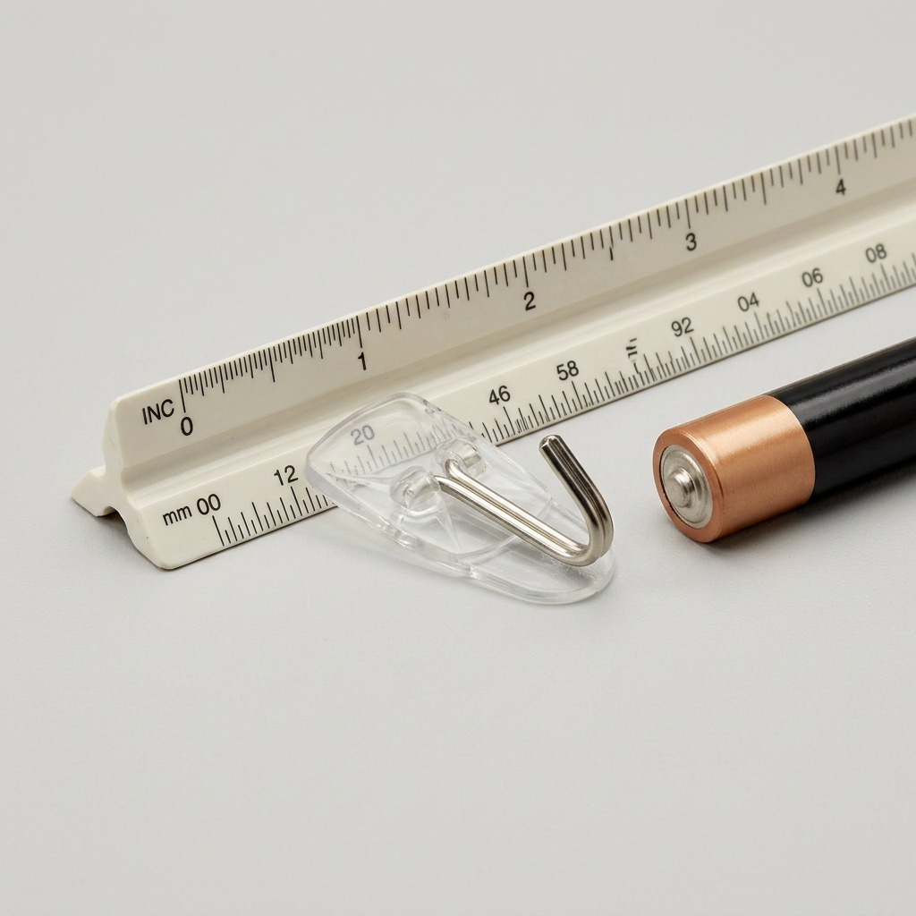 A high-resolution product shot of a clear Command small wire hook on a pure white background.