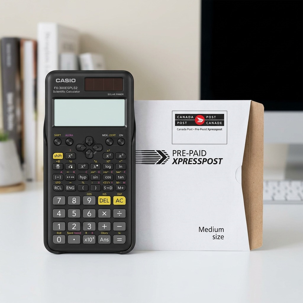 Casio FX-300ESPLS2 black scientific calculator with Natural Textbook Display on a white background.