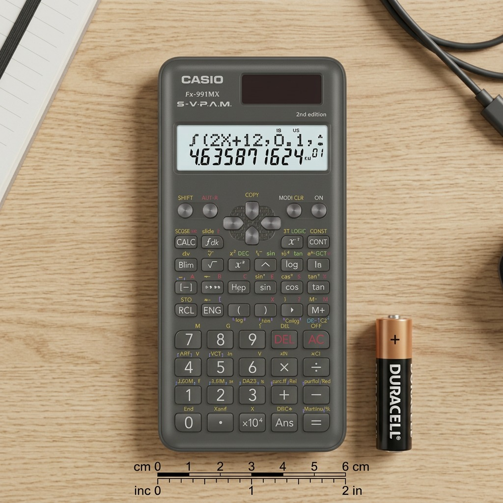 Casio FX-991MS PLUS 2nd Edition scientific calculator on a white background.