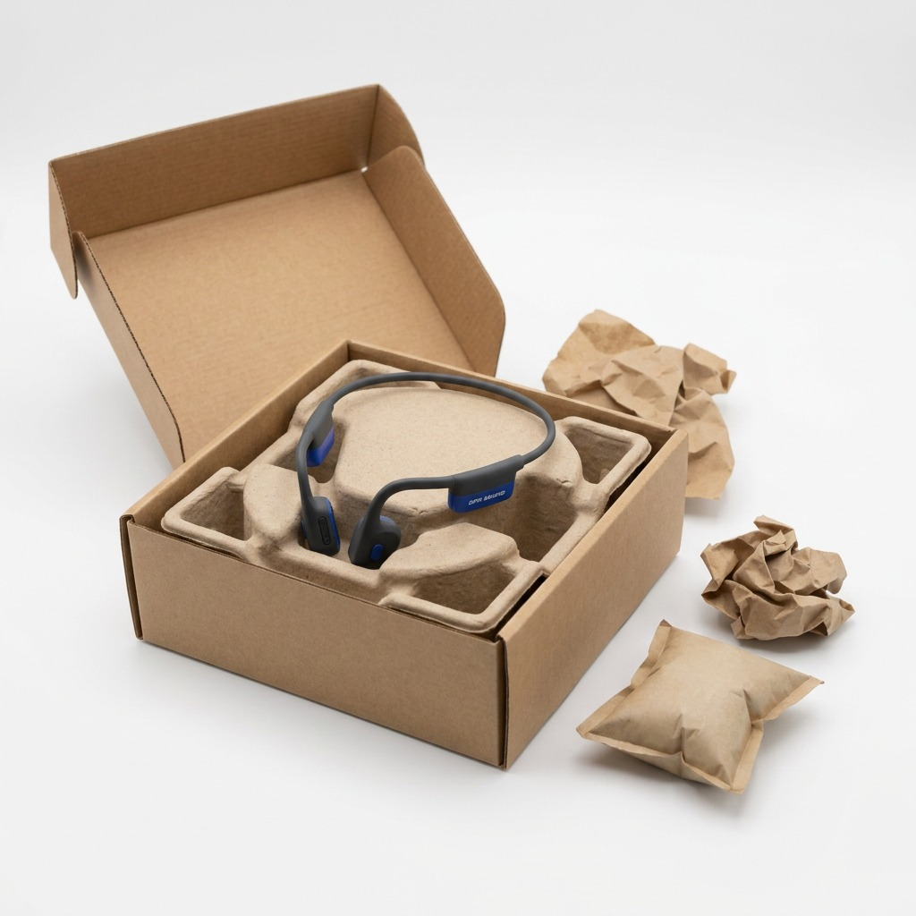 OPN Sound Mezzo+ – Casque à conduction osseuse Bluetooth — vue de l’emballage, réf. OS8000BL