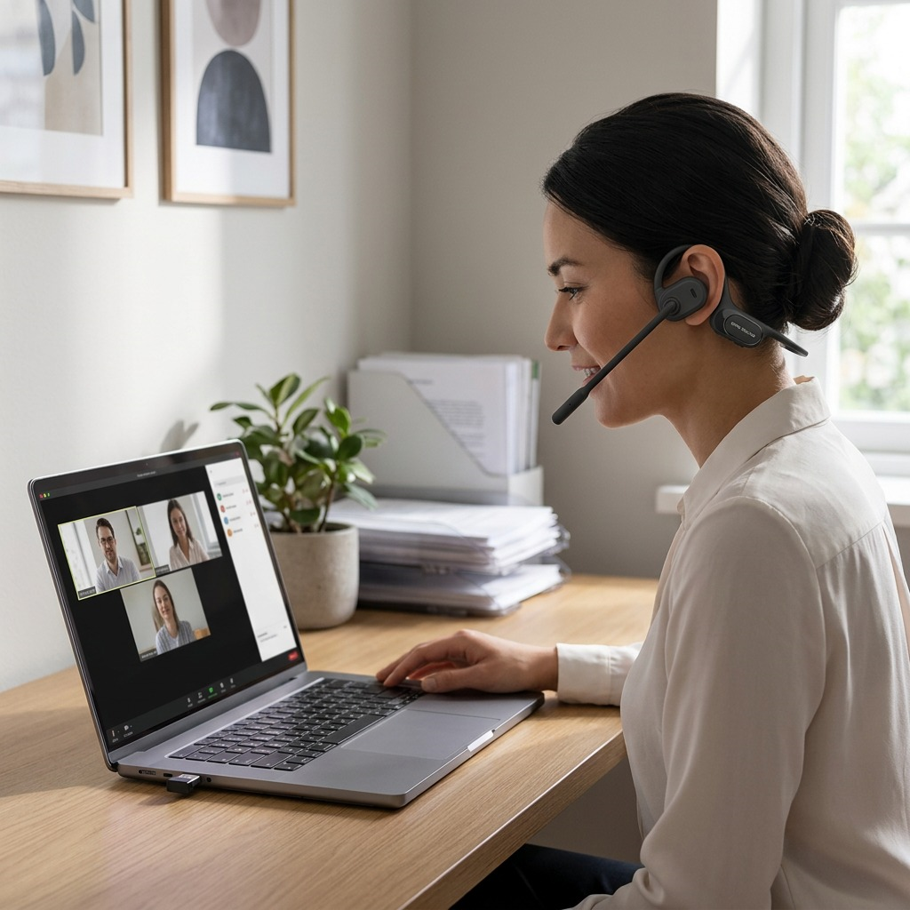 OPN Sound Chat Pro – Casque Bluetooth avec micro ENC — utilisation en situation, réf. OS5050BL