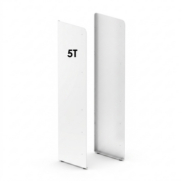 Pair of Rakabot Titan 5-Tier replacement side panels in white, powder-coated steel.