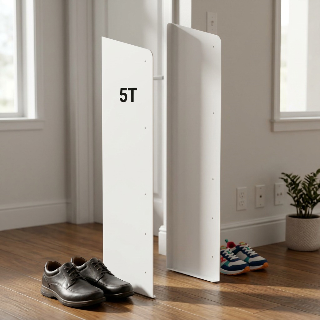 Pair of Rakabot Titan 5-Tier replacement side panels in white, powder-coated steel.