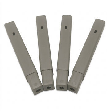 Four grey Rakabot-compatible boot rack extension legs standing upright in a clean high-resolution hero shot.