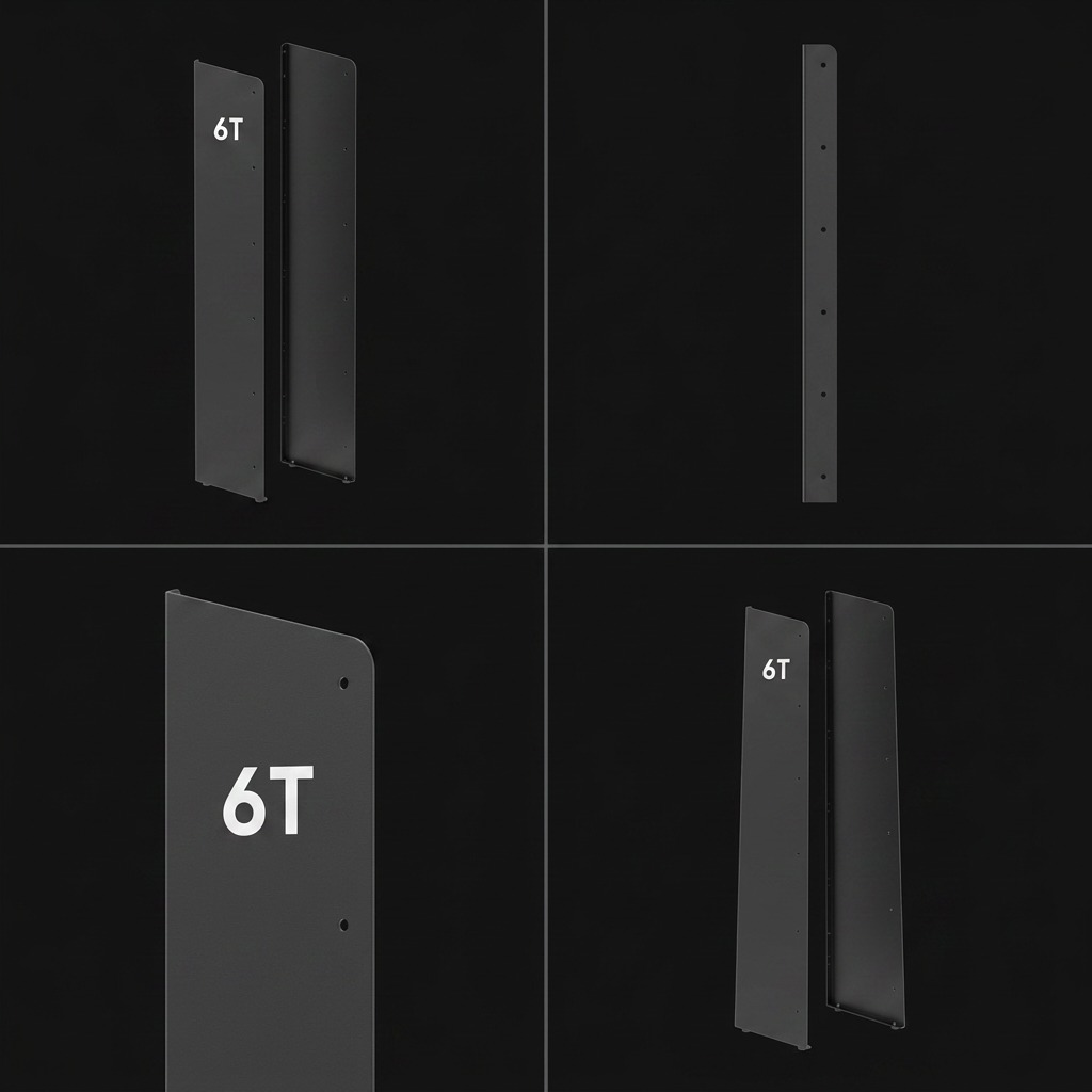 A matrix displaying the Rakabot Titan 6 Tier black side panel from four clean product-led angles.