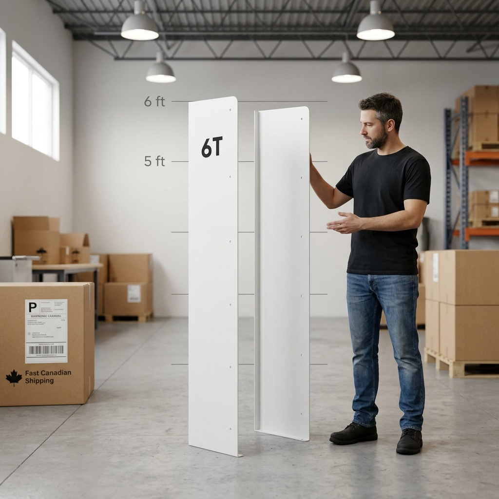 High-resolution hero shot of the Rakabot Titan 6 Tier white panel, centered on a pure white background.