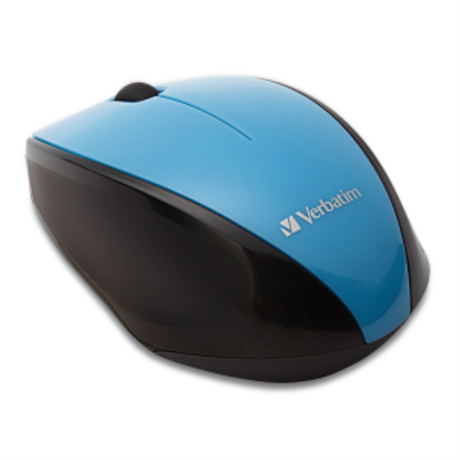 Souris sans fil avec DEL bleue – bleue – Verbatim