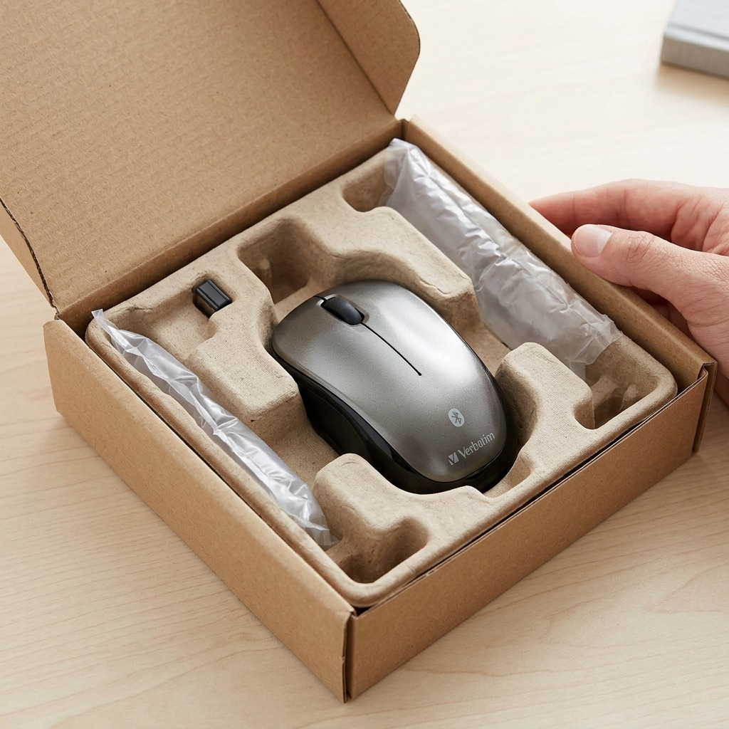 Verbatim Bluetooth Wireless LED Mouse in Graphite, high-resolution hero shot on a white background.