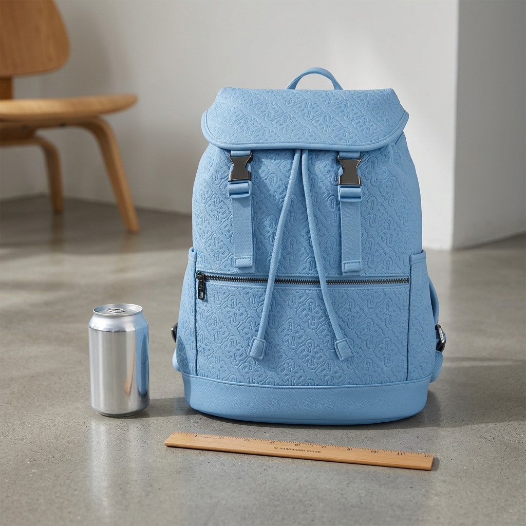 Hero shot of Bugatti Rick Ross Backpack PU Drift Blue on a pure white background.
