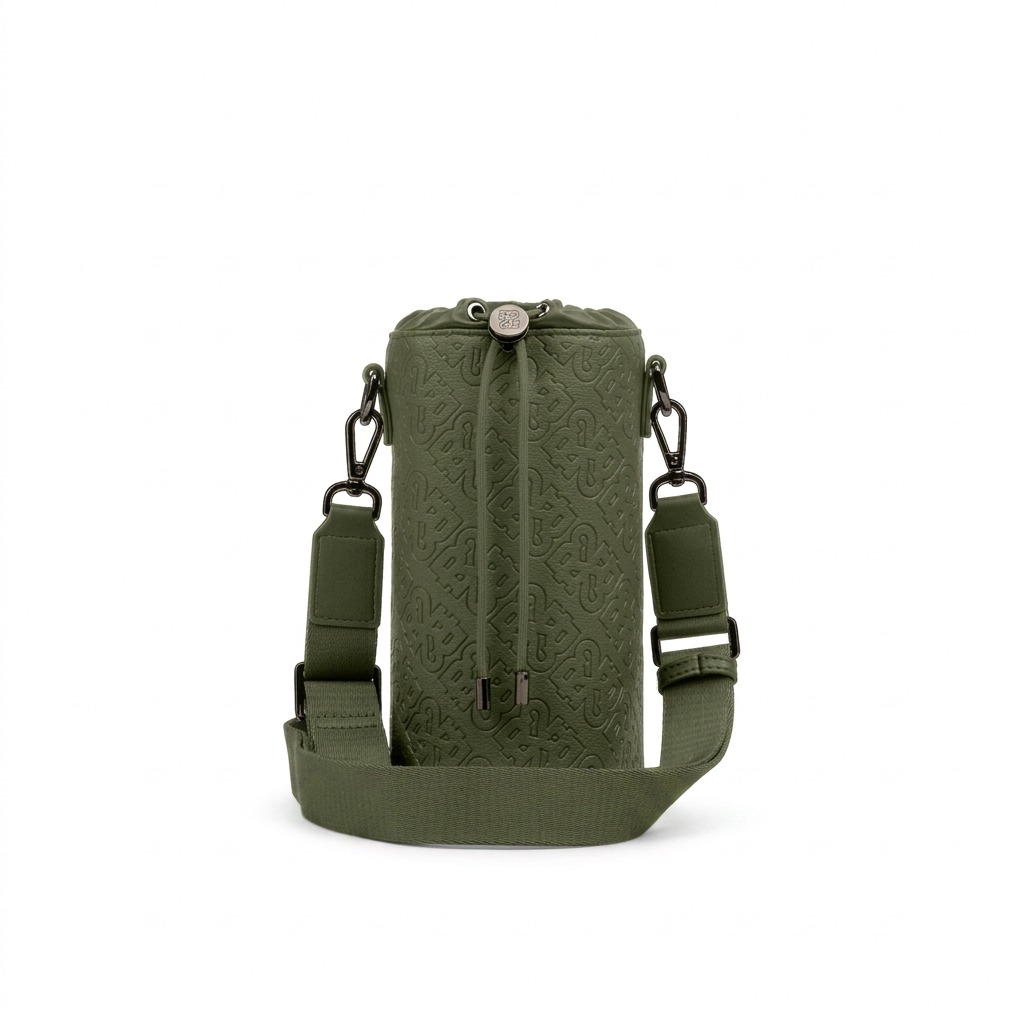 Bugatti Rick Ross Champagne Bag in PU Grit Green.