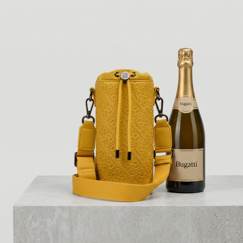Bugatti Rick Ross Champagne Bag (PU Voltage Yellow) - high-resolution hero shot on white.